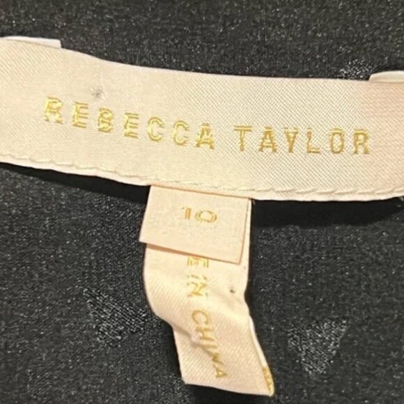 Rebecca Taylor Black Long Sleeve Silk Dress - Picture 7 of 9